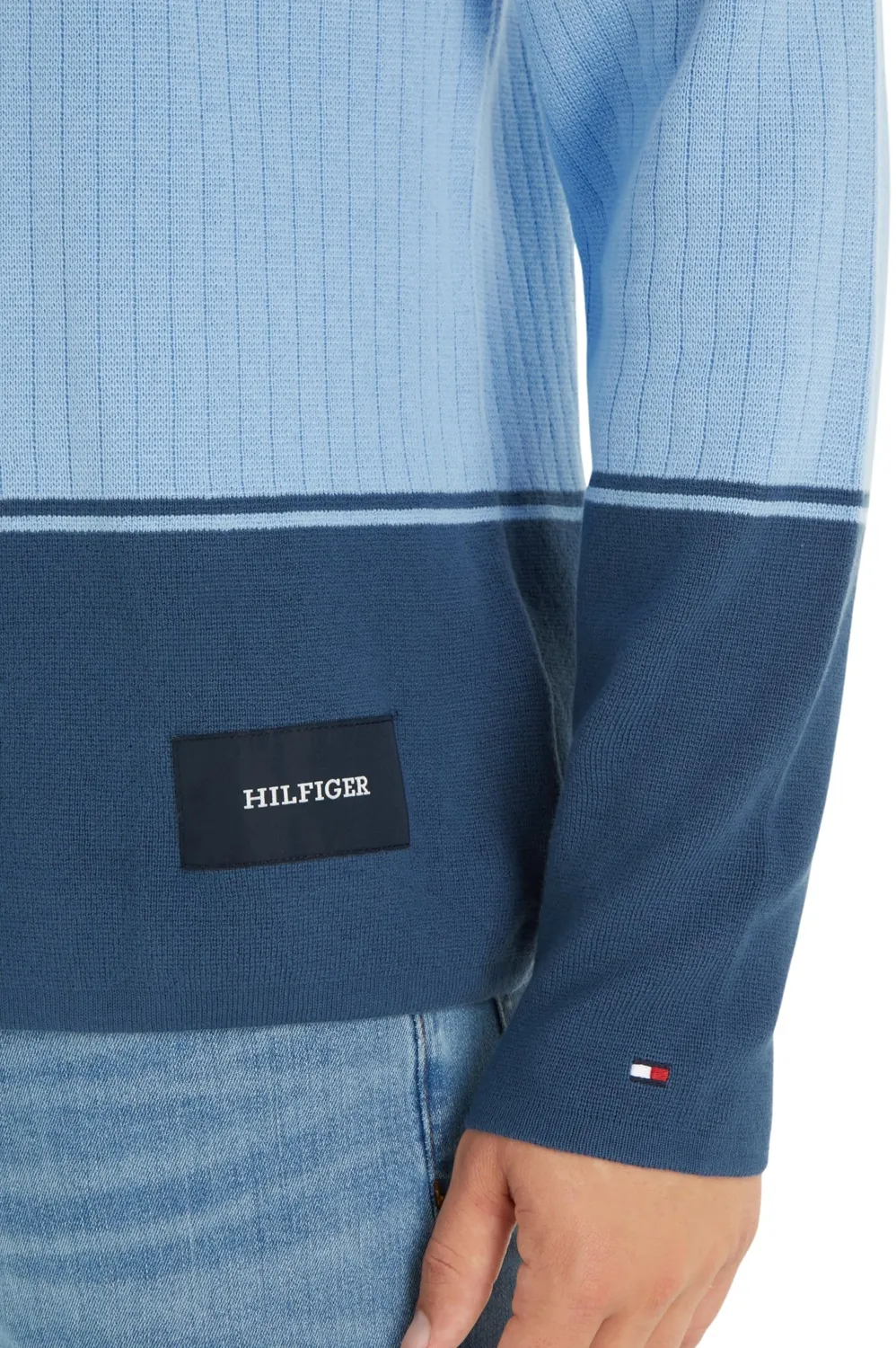 Tommy Hilfiger pullover uomo girocollo maglia S blu