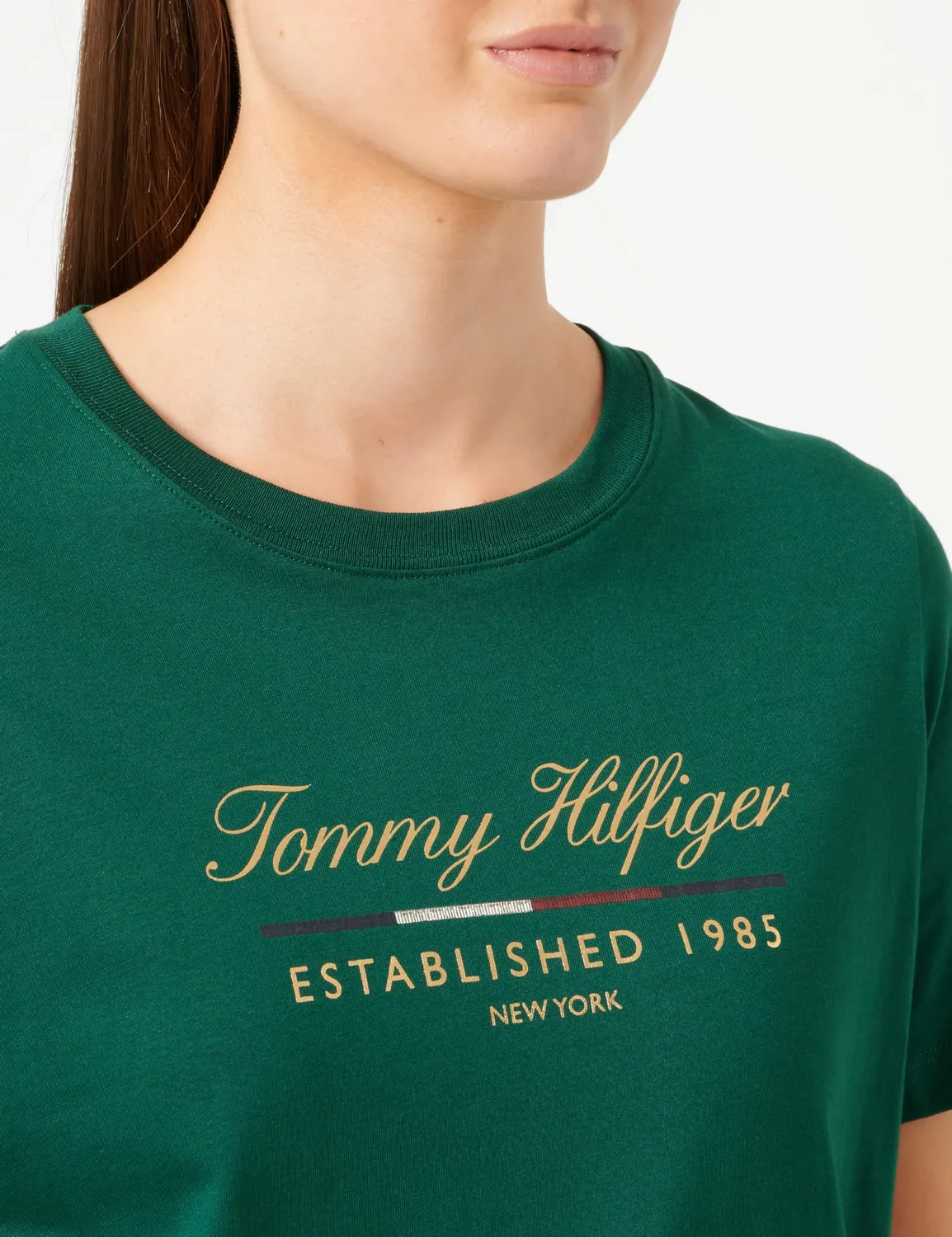 Tommy Hilfiger Script Graphic t-shirt cotone blu donna