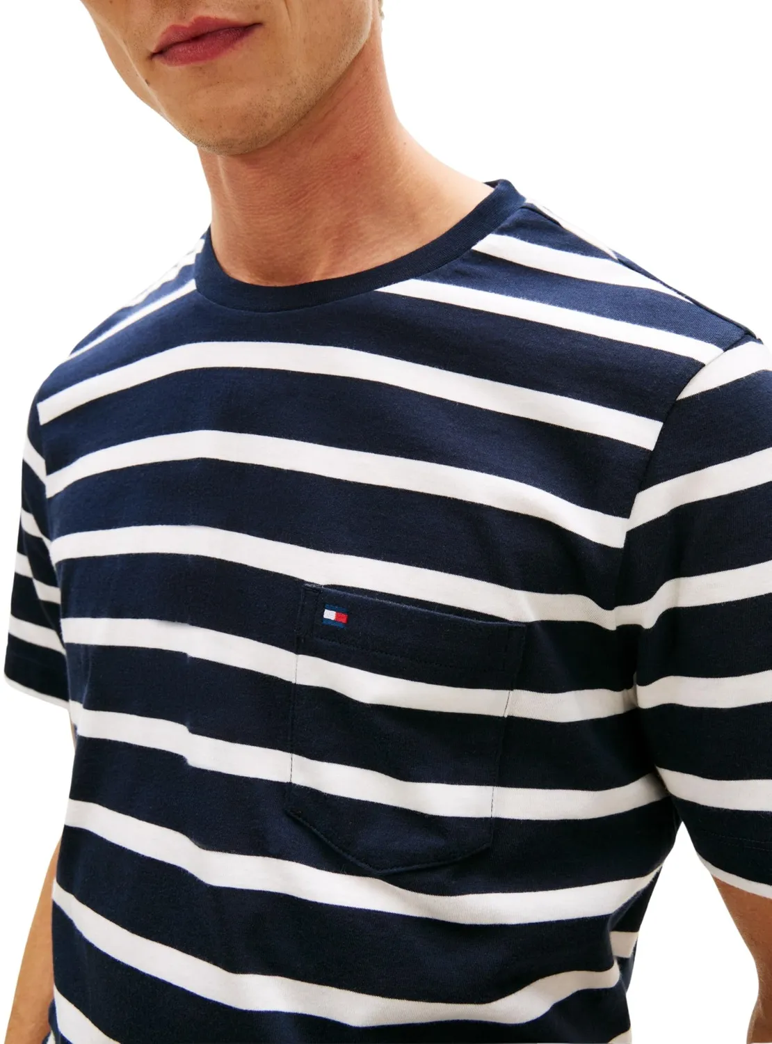 Tommy Hilfiger Stripe Pocket T-Shirt Uomo L a Righe