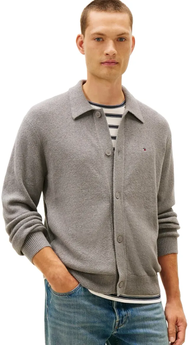 Tommy Hilfiger Textured Polo MW0MW41546 Cardigan L blu