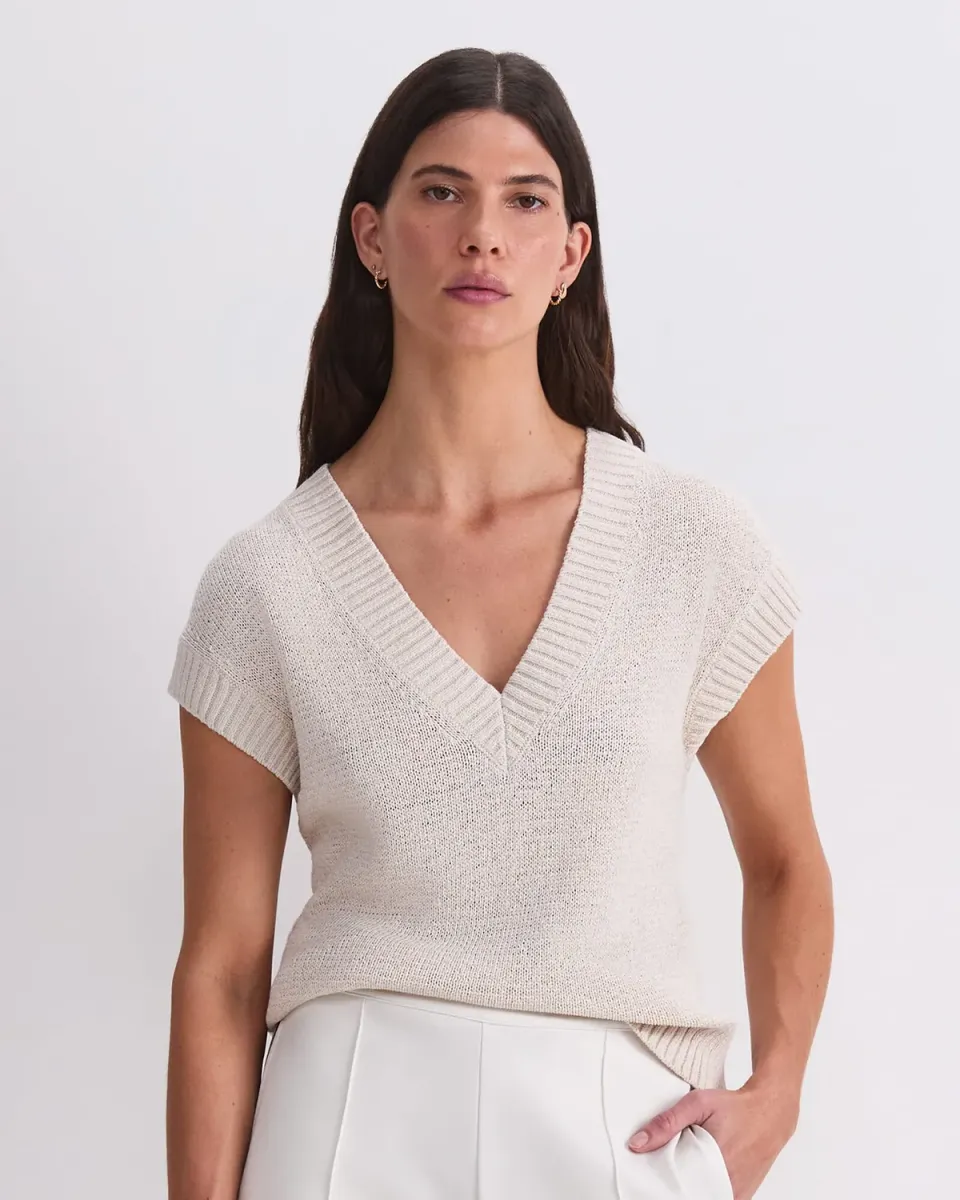 Sportscraft Josie Tape Yarn canotta scollo V maglia