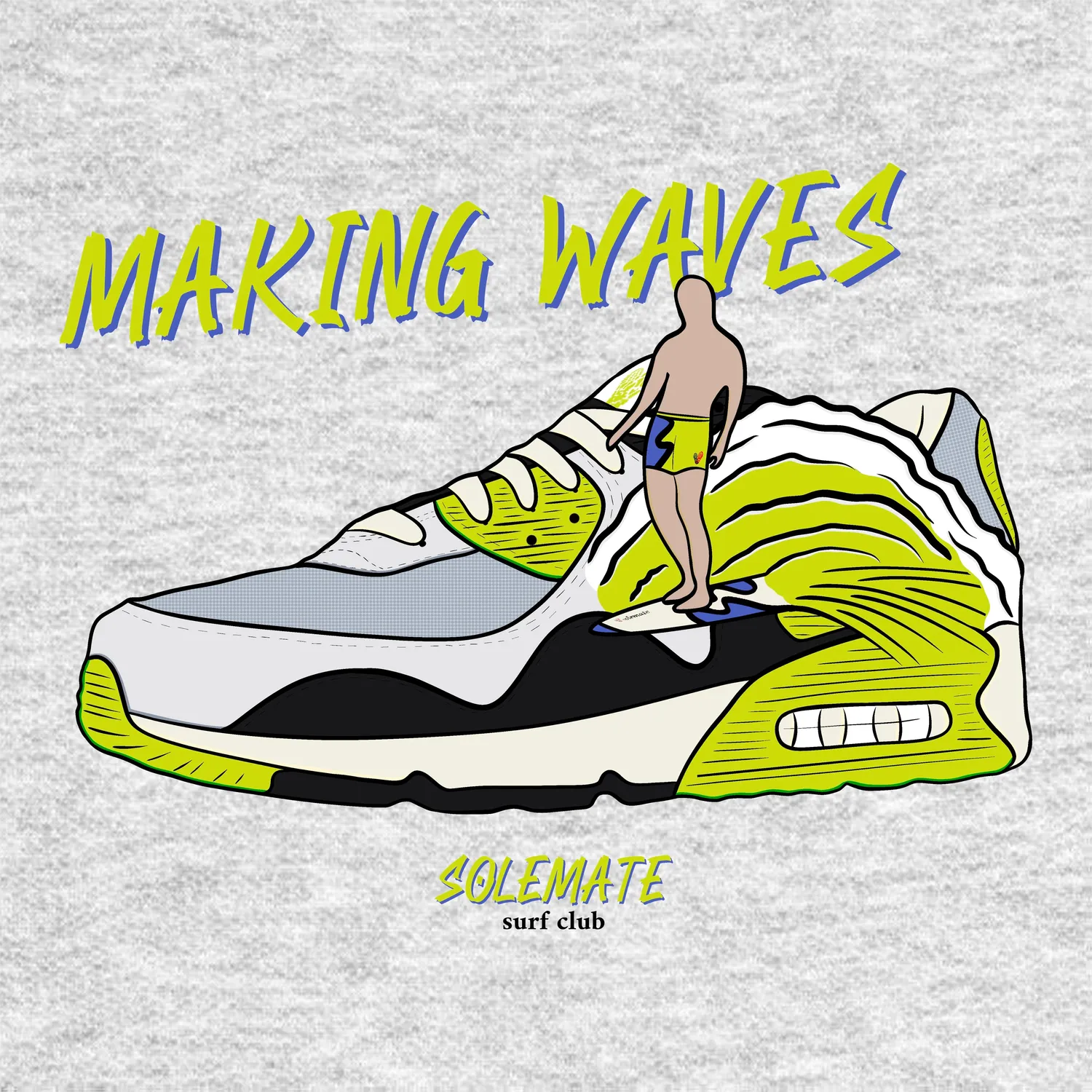 Solemate Cyber Wave felpa nera cappuccio felpata