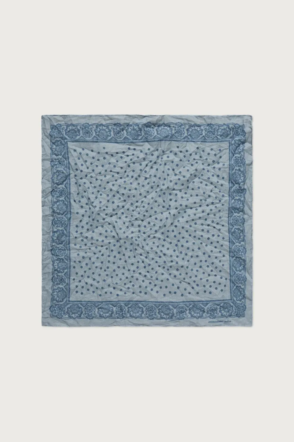 Massimo Alba HANKY1 fazzoletto cotone avio