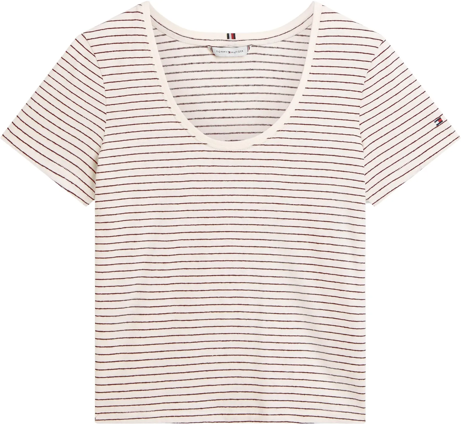 Tommy Hilfiger maglietta donna manica corta rosa soft rose