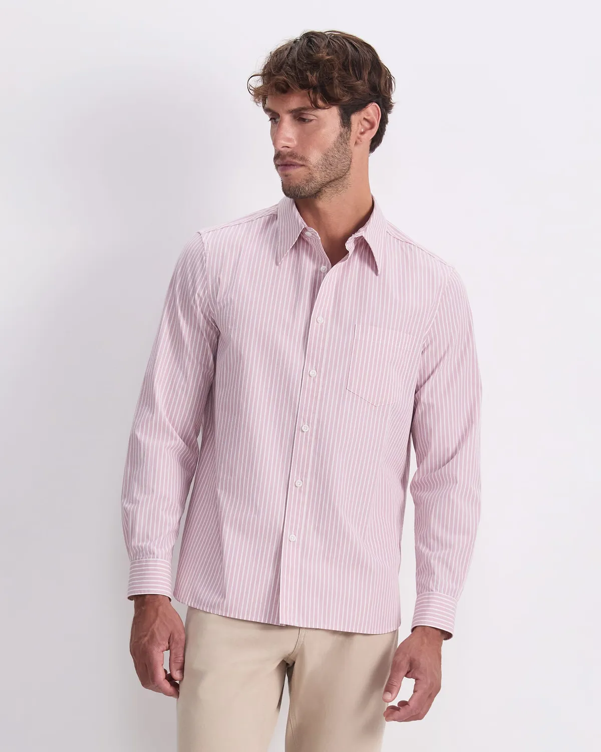 Sportscraft Stripe Poplin 208050 camicia uomo righe cotone