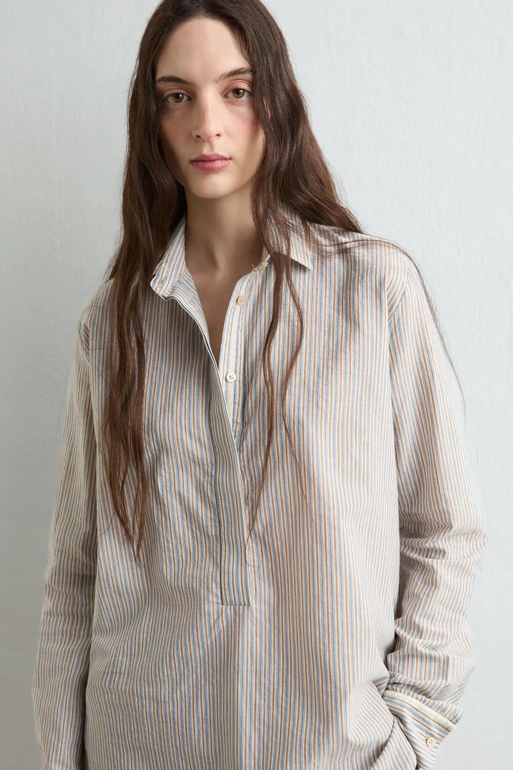 Massimo Alba Marysol camicia donna azzurra cotone