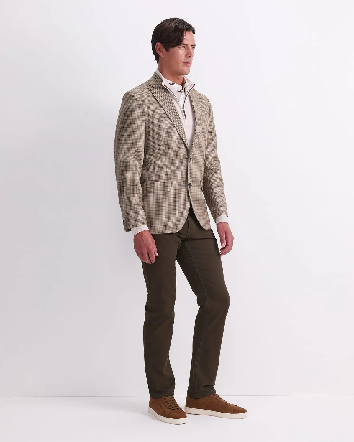 Sportscraft Check 208131 blazer uomo 36-48 misto lana seta