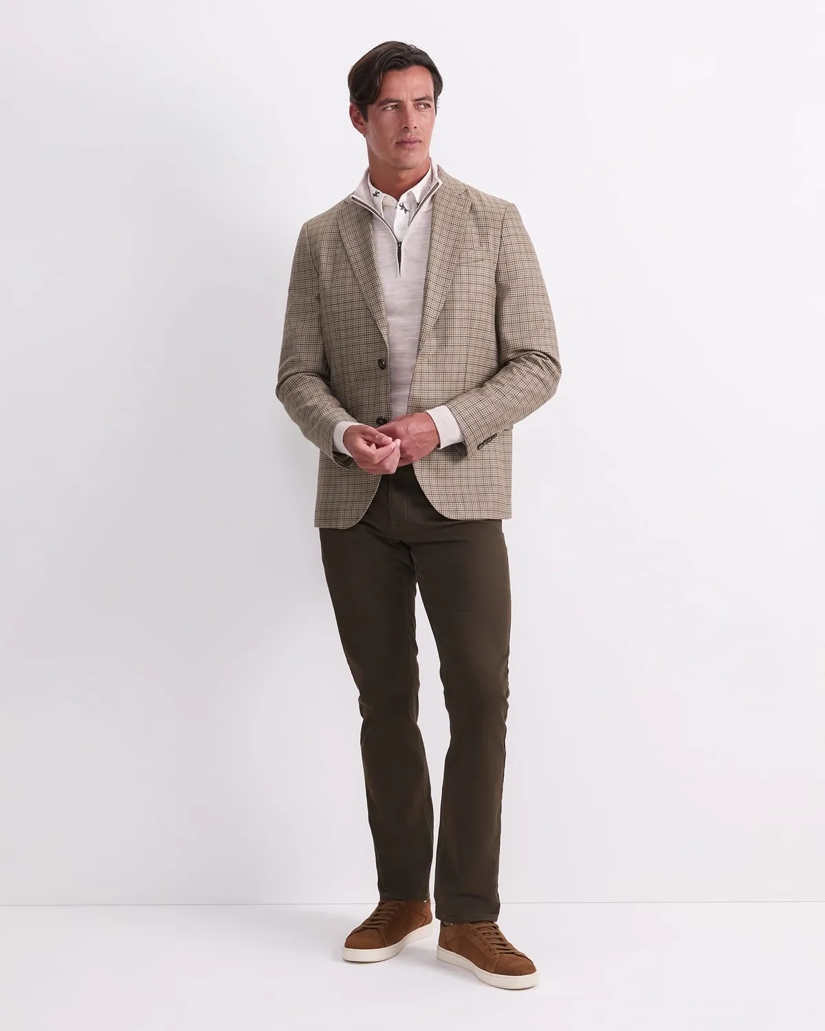 Sportscraft Check 208131 blazer uomo 36-48 misto lana seta