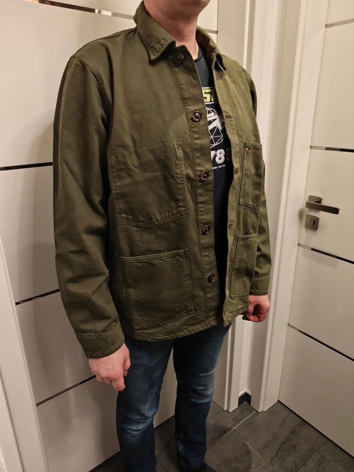 Tommy Hilfiger Chore Jacket MW0MW42333 giacca uomo verde
