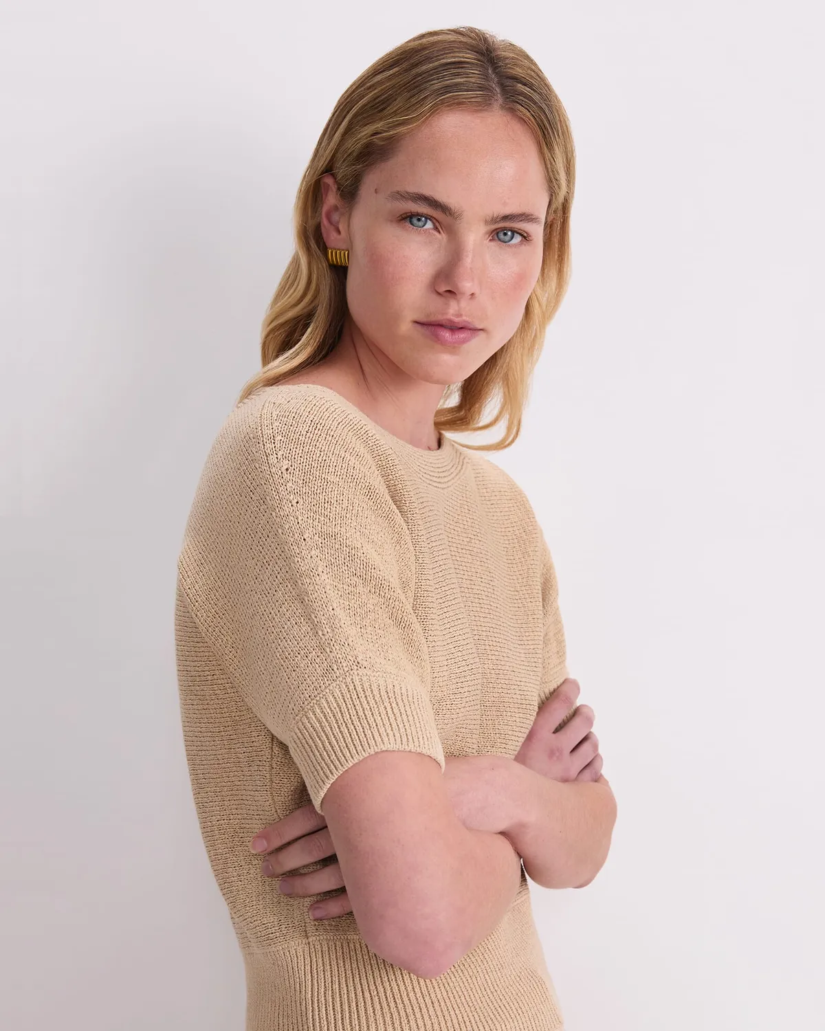 Sportscraft Josie Tape Yarn Batwing Tee maglia donna cotone