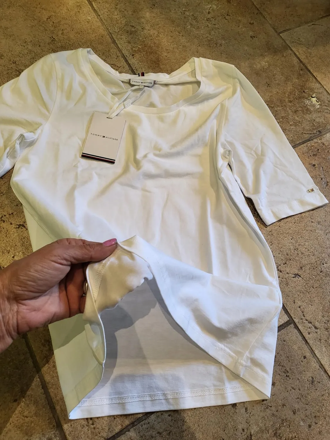 Tommy Hilfiger Modern Scoop WW0WW37858 top donna maniche corte