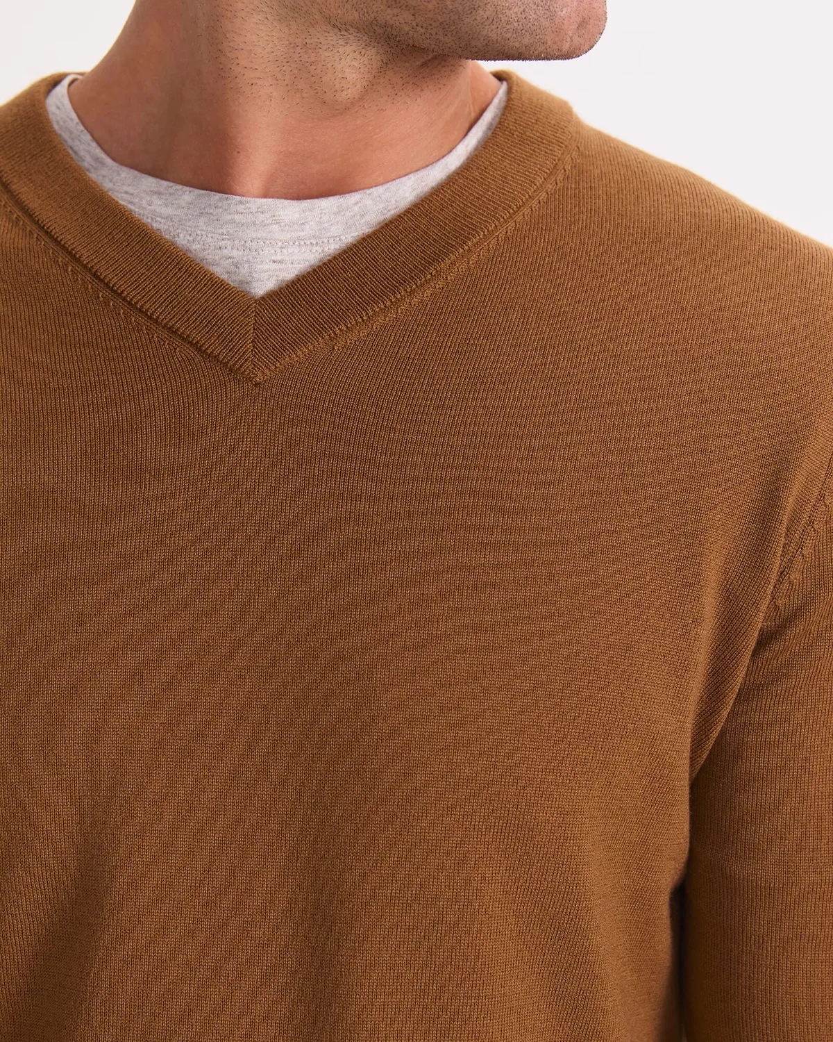 Sportscraft Merino V-Neck maglione uomo lana merino