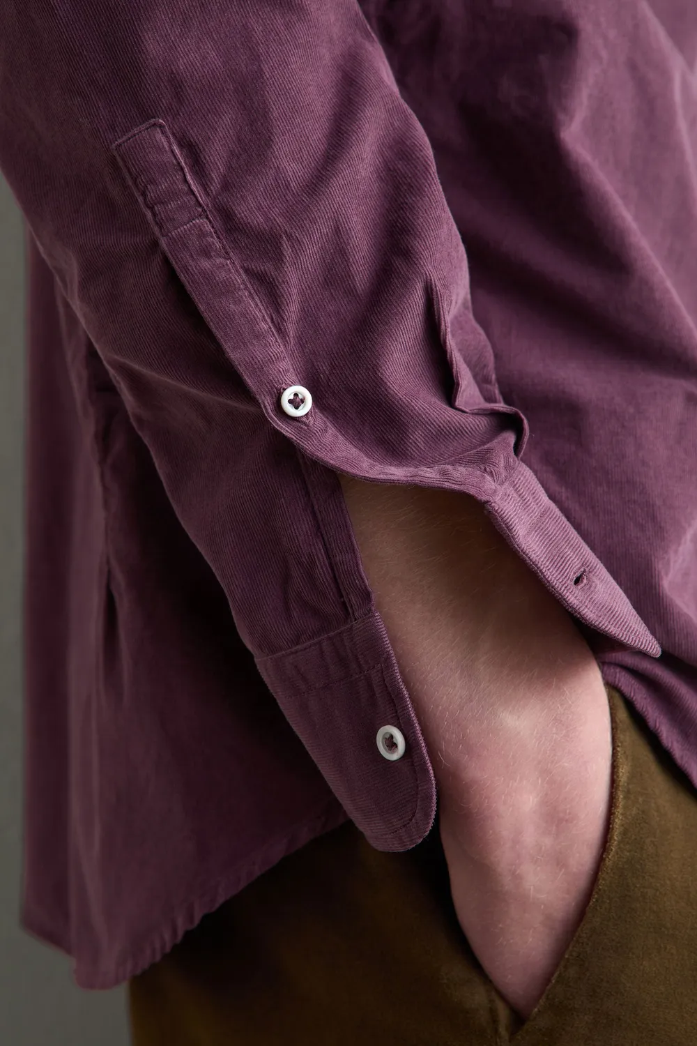 Massimo Alba Genova Camicia Uomo Tibetan Red Velluto