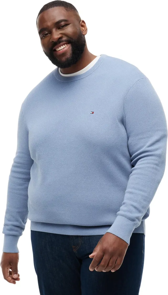 Tommy Hilfiger Essential maglione uomo blu girocollo 3XL Plus