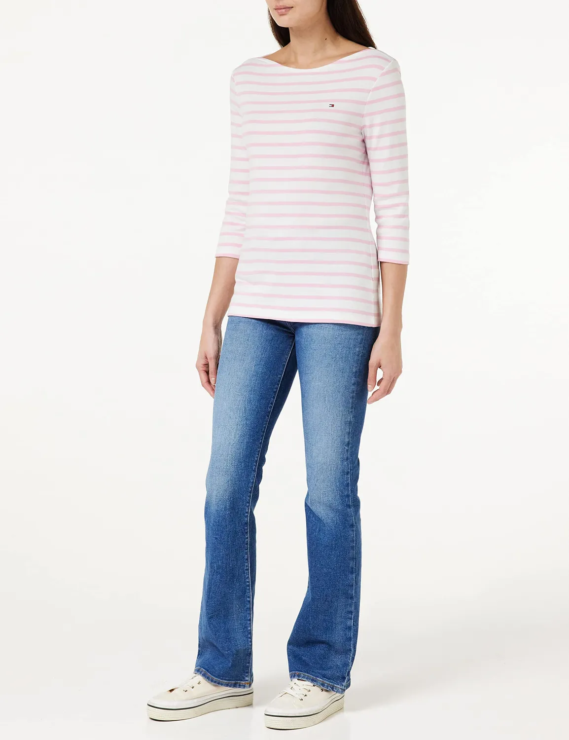Tommy Hilfiger Basic maglietta maniche lunghe donna cotone