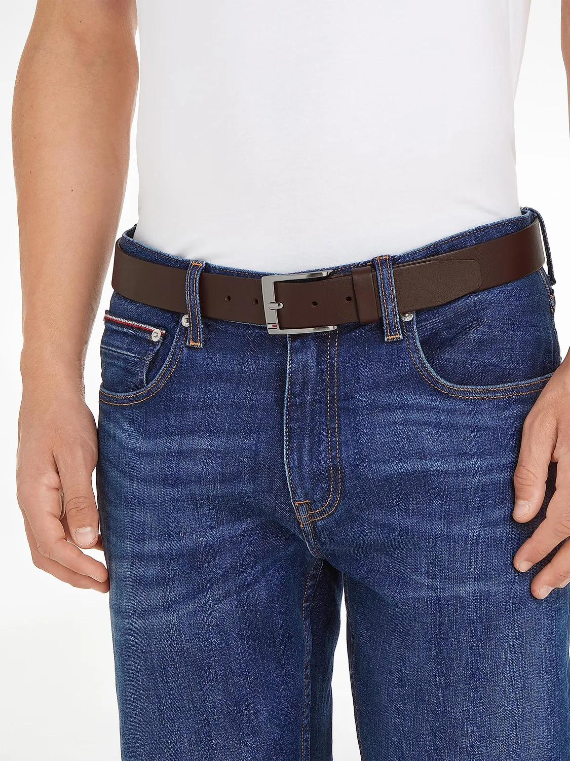 Tommy Hilfiger New Aly cintura uomo pelle nera