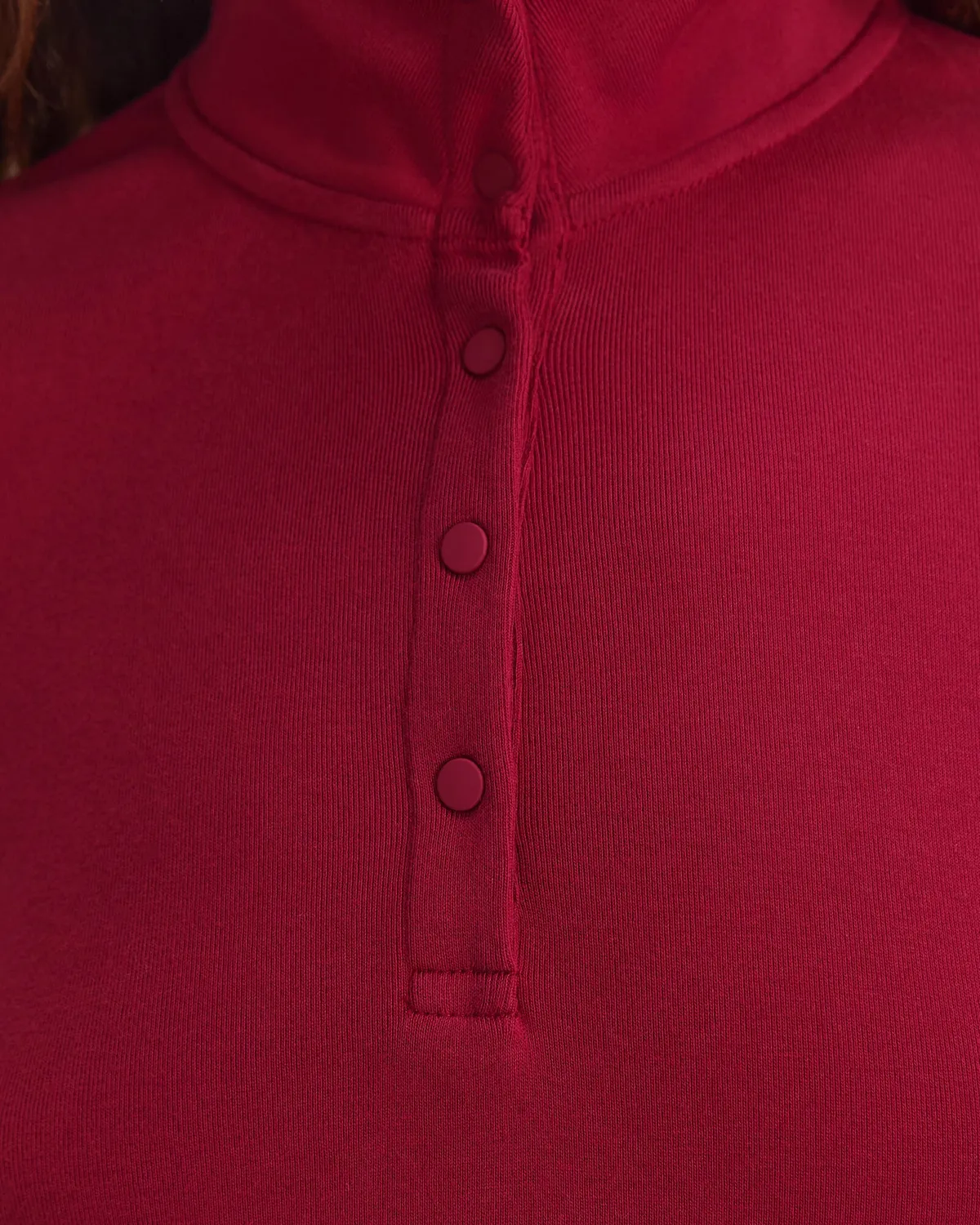 Sportscraft Lucy top collo alto costine snap