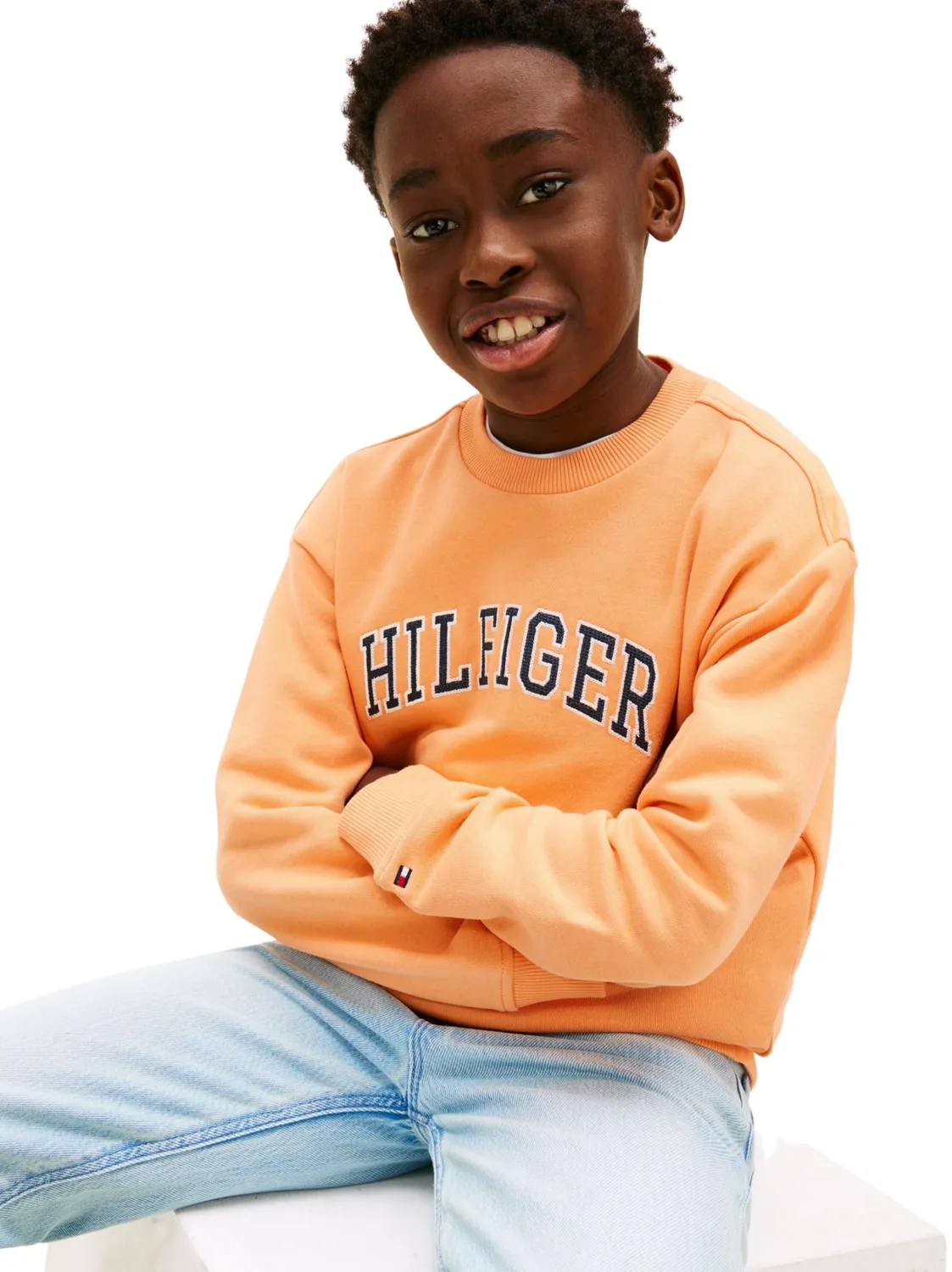 Tommy Hilfiger Varsity KB0KB10404 felpa bambino girocollo