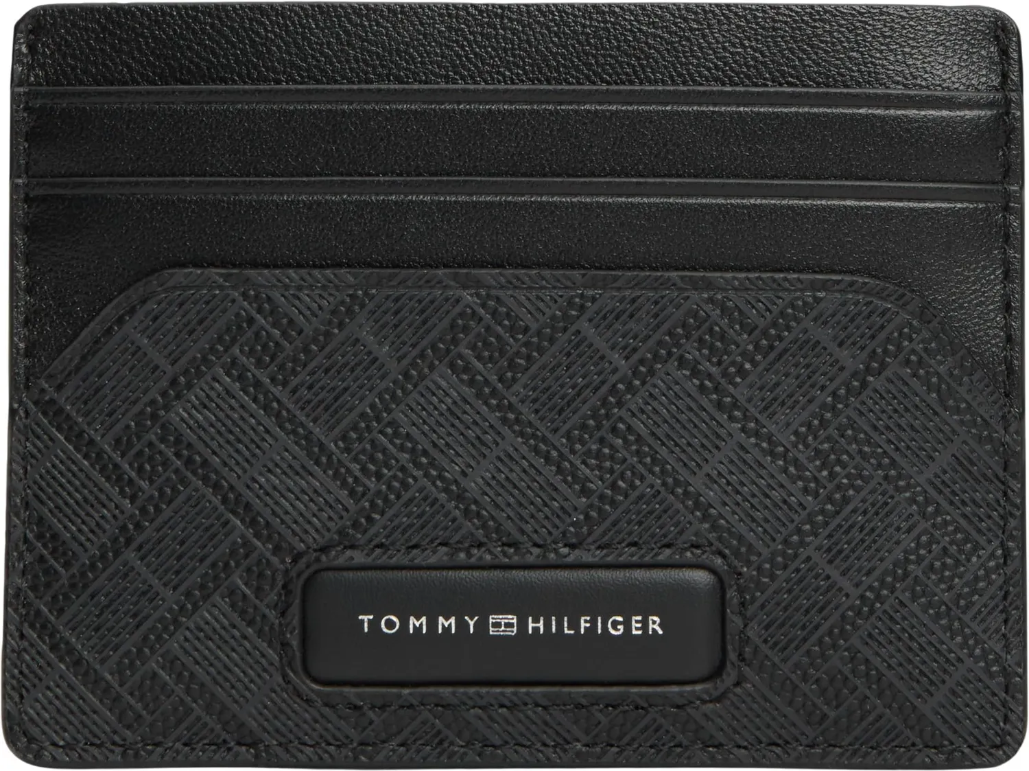 Tommy Hilfiger AM0AM14806 portafoglio uomo nero monogramma