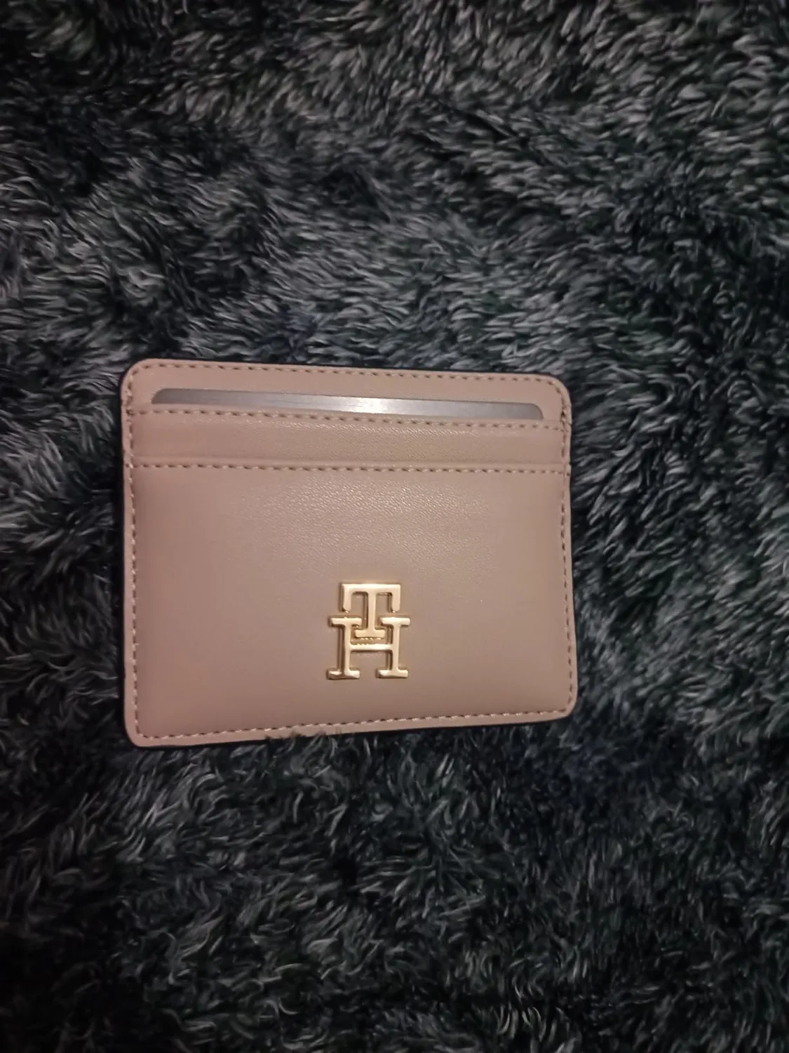 Tommy Hilfiger Feminine Logo Porta Carte Donna Beige