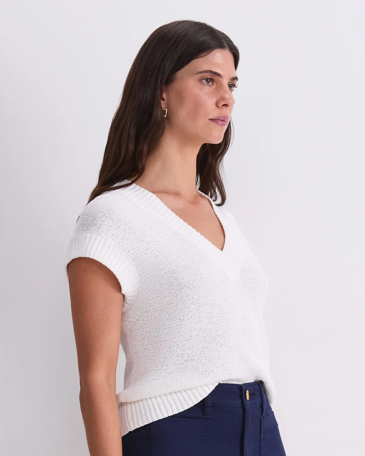 Sportscraft Josie Tape Yarn V-Neck Tank canotta scollo V