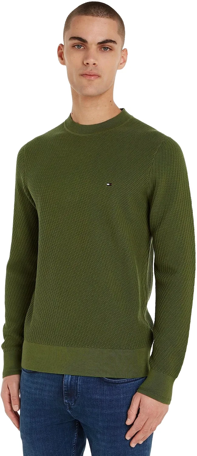 Tommy Hilfiger Rectangular Structure maglione uomo grigio M