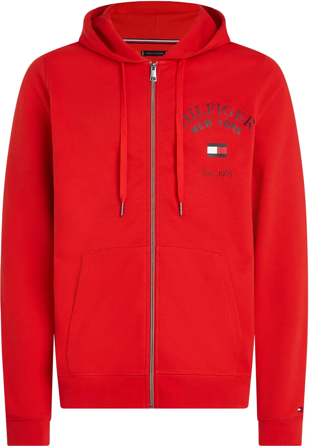 Tommy Hilfiger felpa cappuccio zip uomo Desert Sky cotone