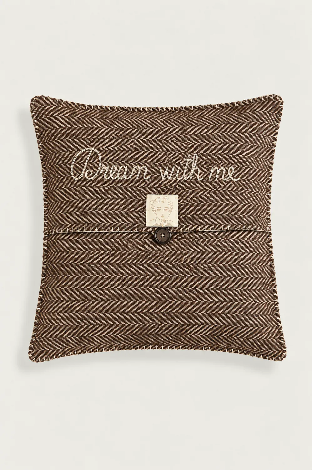 Massimo Alba Pillow cuscino marrone patchwork