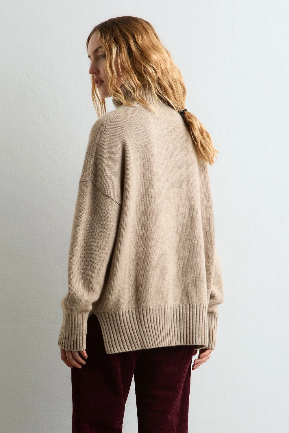 Massimo Alba Cara Dolcevita Donna Sesame Cashmere