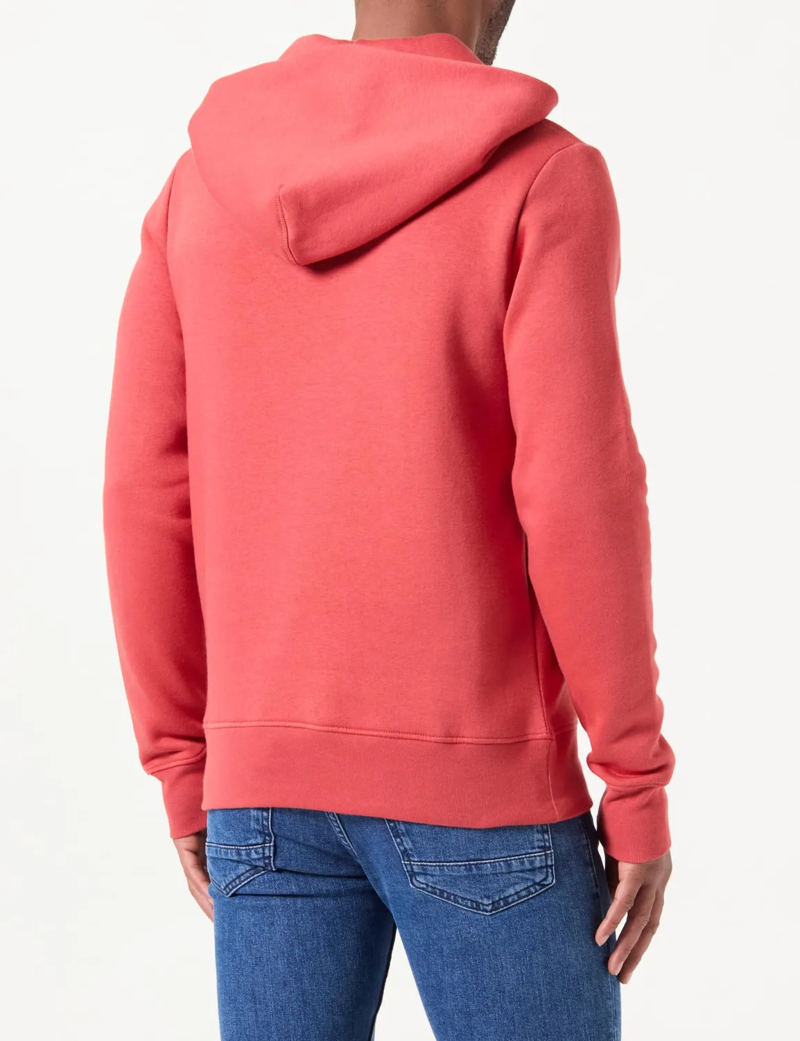 Tommy Hilfiger Chest Stripe felpa uomo rossa con cappuccio