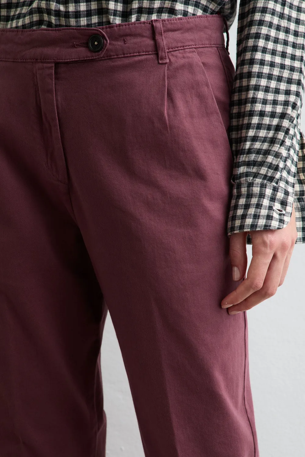Massimo Alba Melu70 pantaloni gabardina rosa