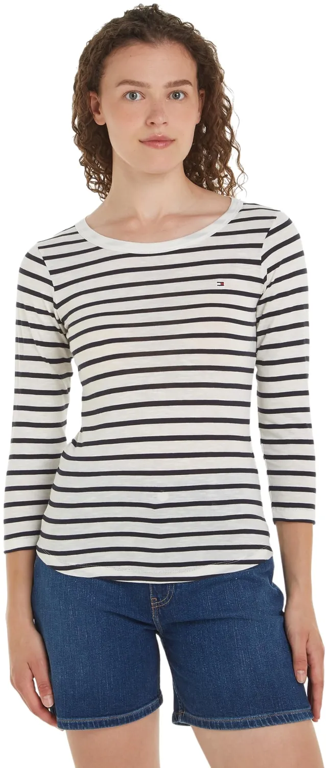 Tommy Hilfiger Maglia maniche lunghe donna arancione cotone