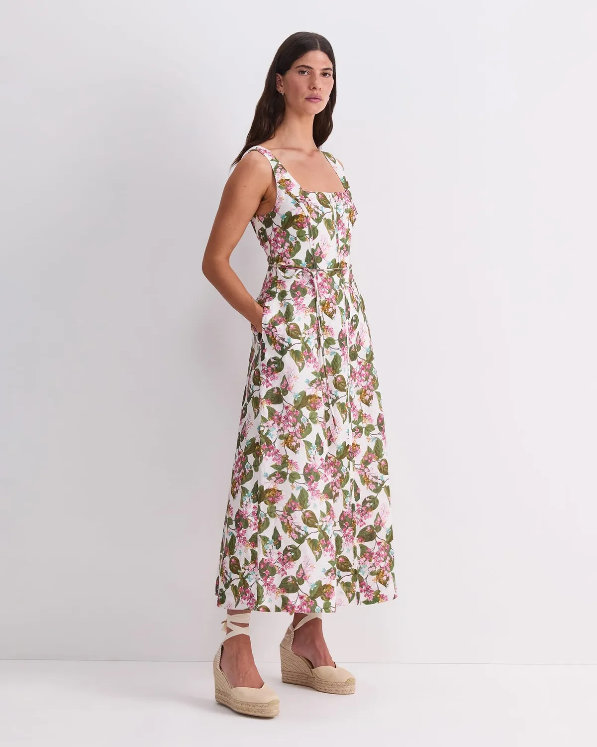 Sportscraft Osterley abito midi donna lino