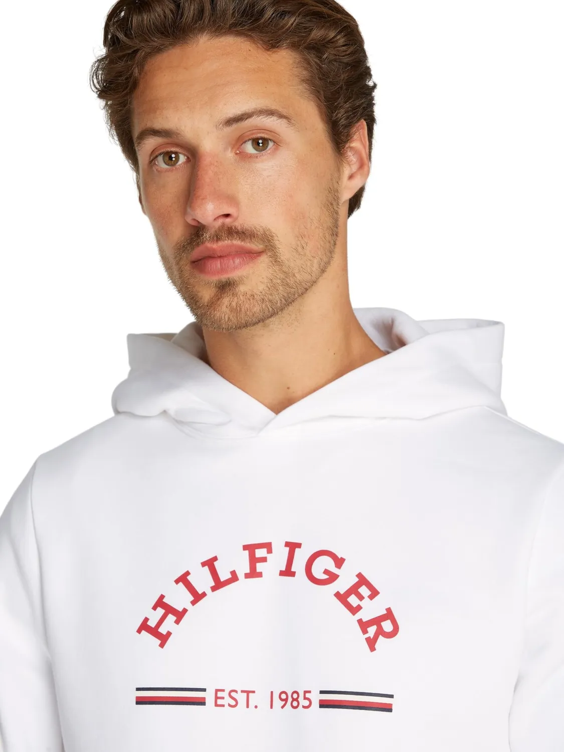Tommy Hilfiger felpa con cappuccio bianca XS