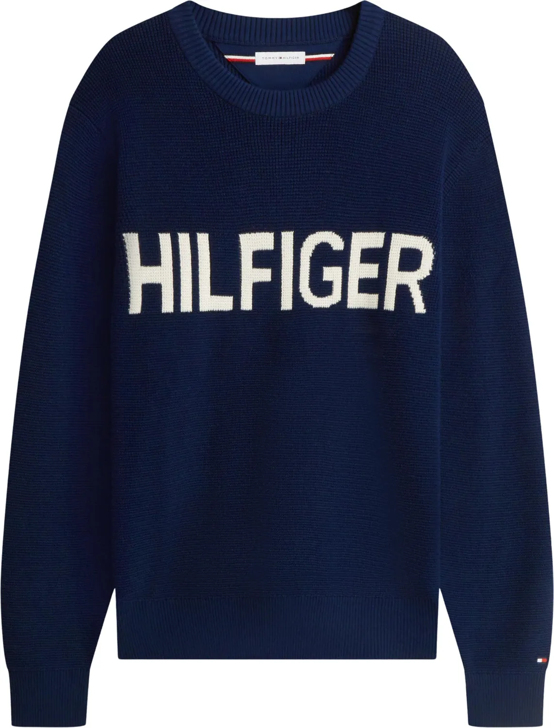 Tommy Hilfiger Waffle MW0MW44771 felpa uomo L blu navy