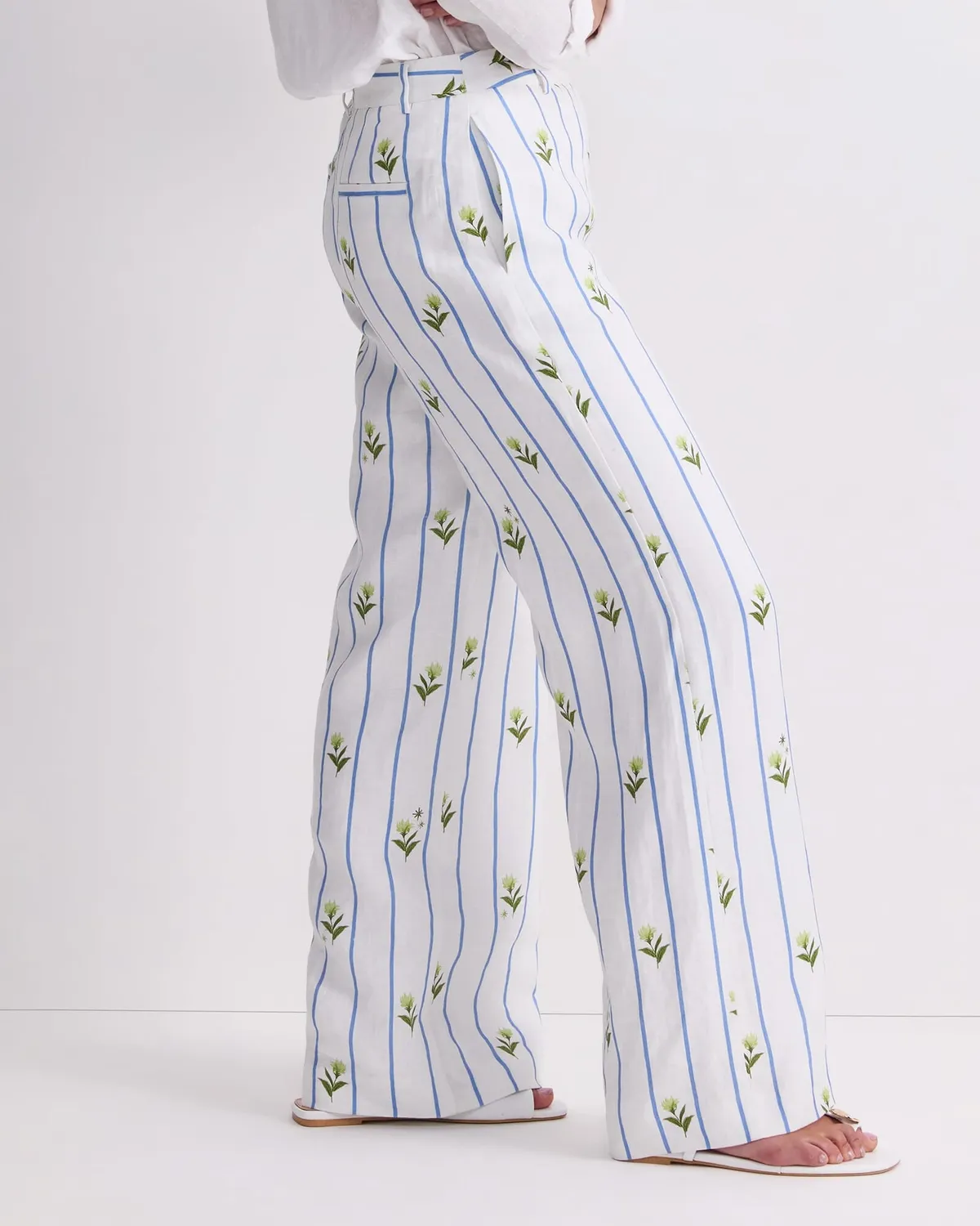 Sportscraft Hampton Stripe pantalone lino donna