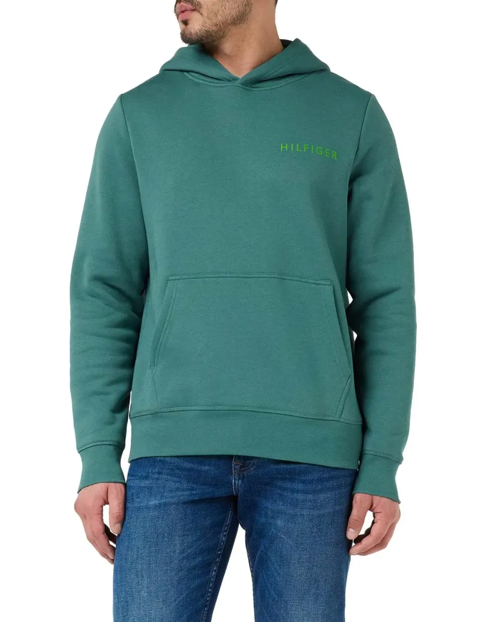 Tommy Hilfiger Pop Color MW0MW32415 felpa uomo nero cappuccio