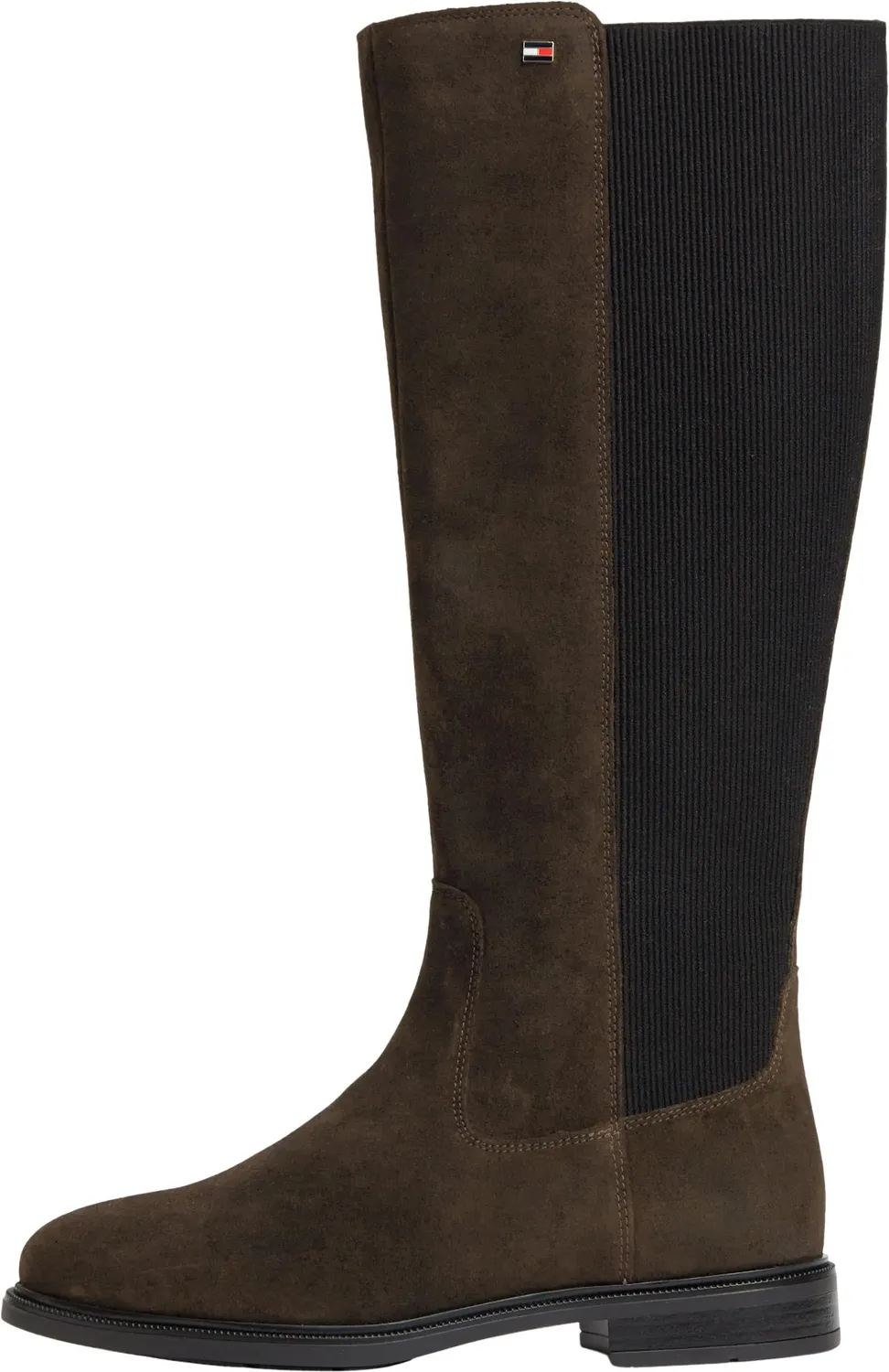 Tommy Hilfiger Enamel Flag Suede FW0FW09574 stivali Chelsea donna nero