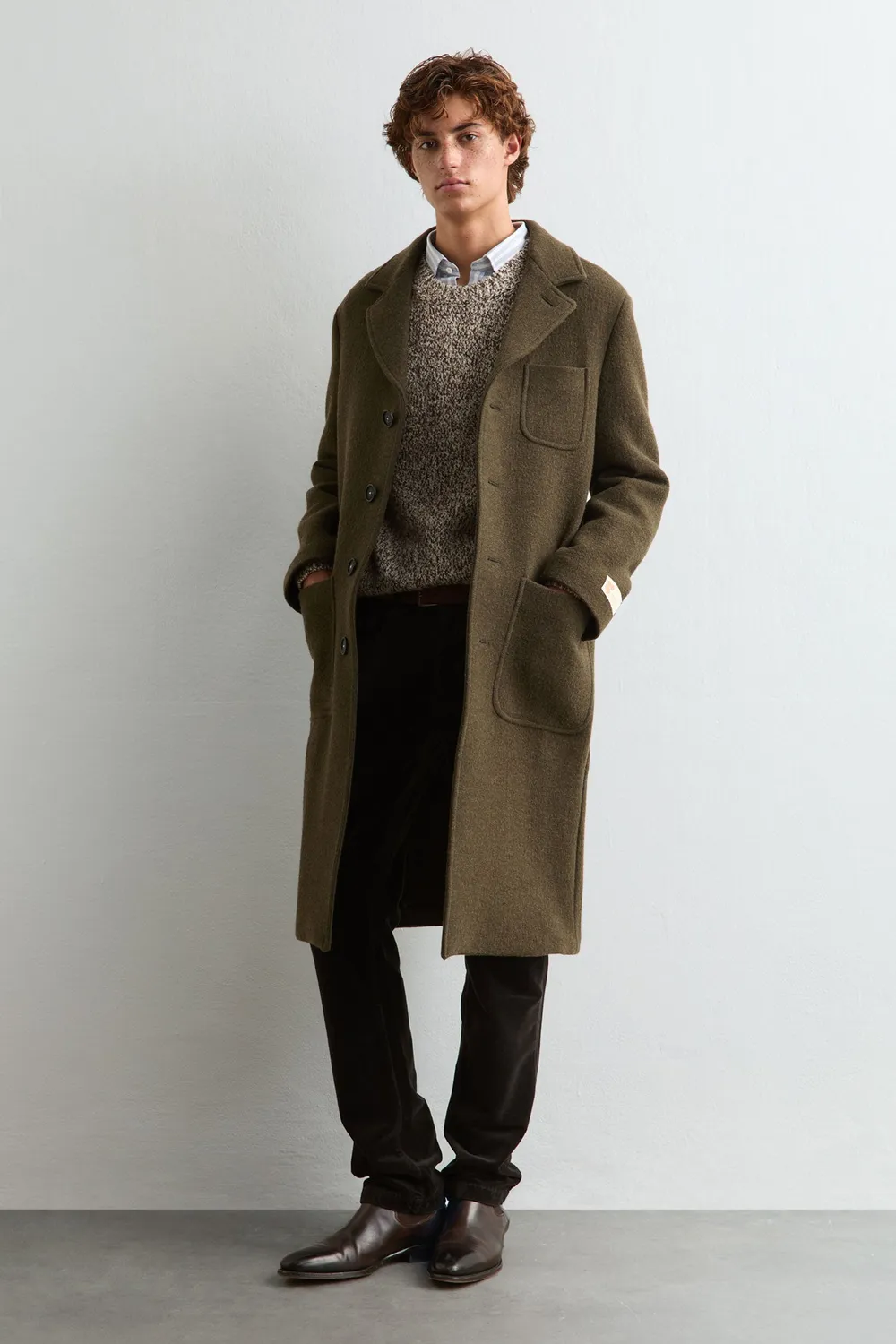 Massimo Alba Florio10 cappotto lana double militare