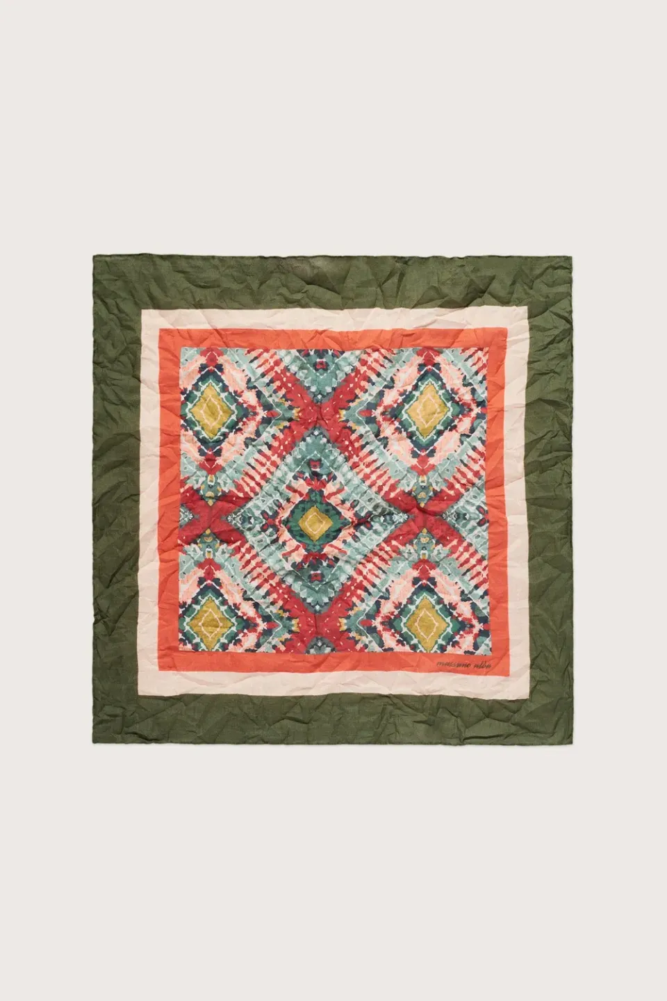 Massimo Alba Hanky1 fazzoletto cotone fantasia cannella 45x45