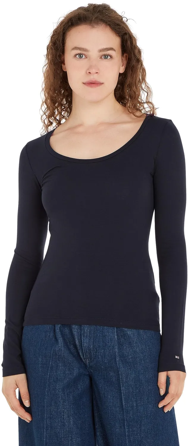 Tommy Hilfiger Slim Modern Basic t-shirt donna maniche lunghe
