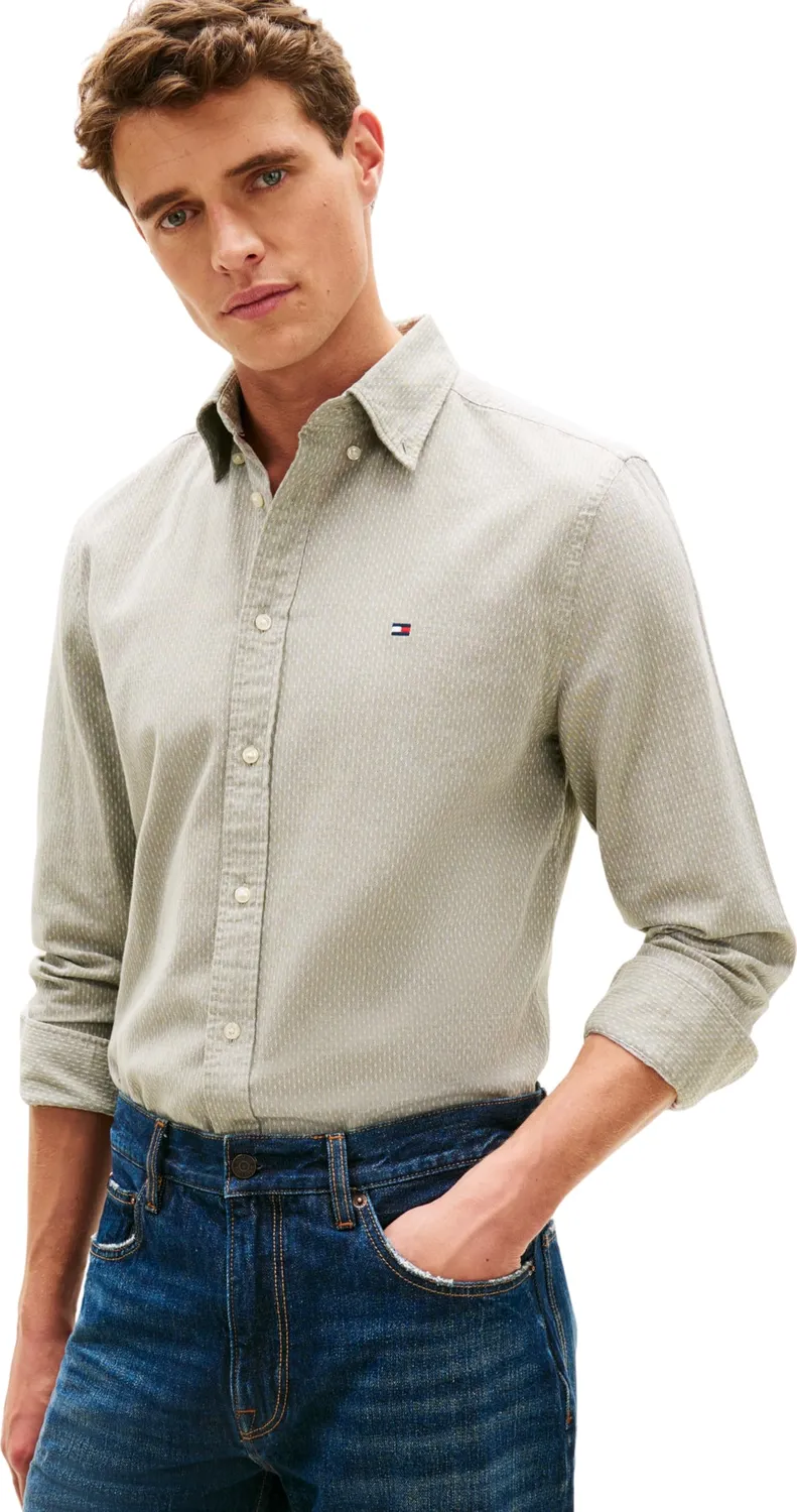 Tommy Hilfiger Flex Dobby MW0MW29970 camicia uomo elasticizzata