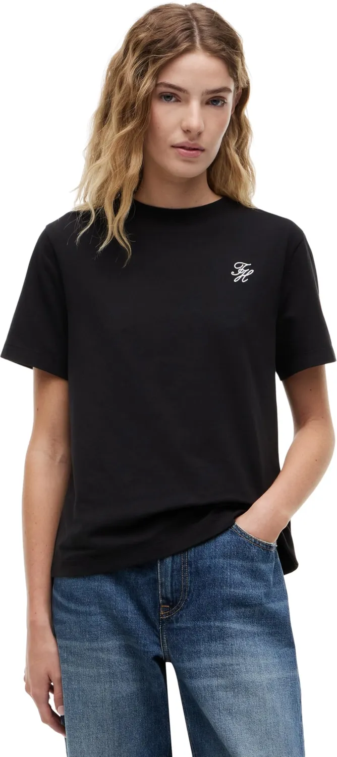 Tommy Hilfiger TH Script WW0WW49941 t-shirt donna nera