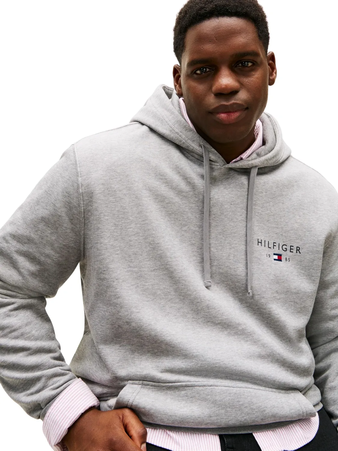 Tommy Hilfiger Brand Love MW0MW42995 felpa cappuccio 3XL grigia