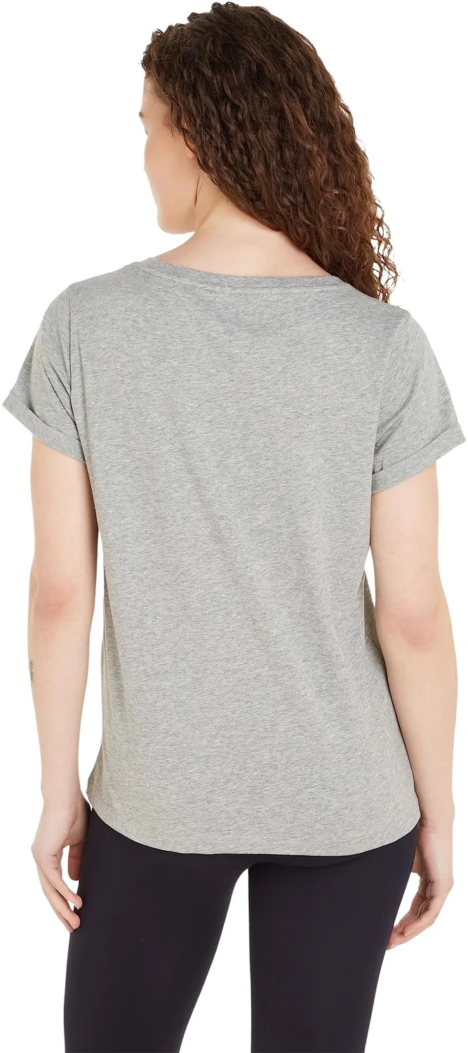 Tommy Hilfiger T-shirt Donna Scollo Rotondo Ancient White cotone