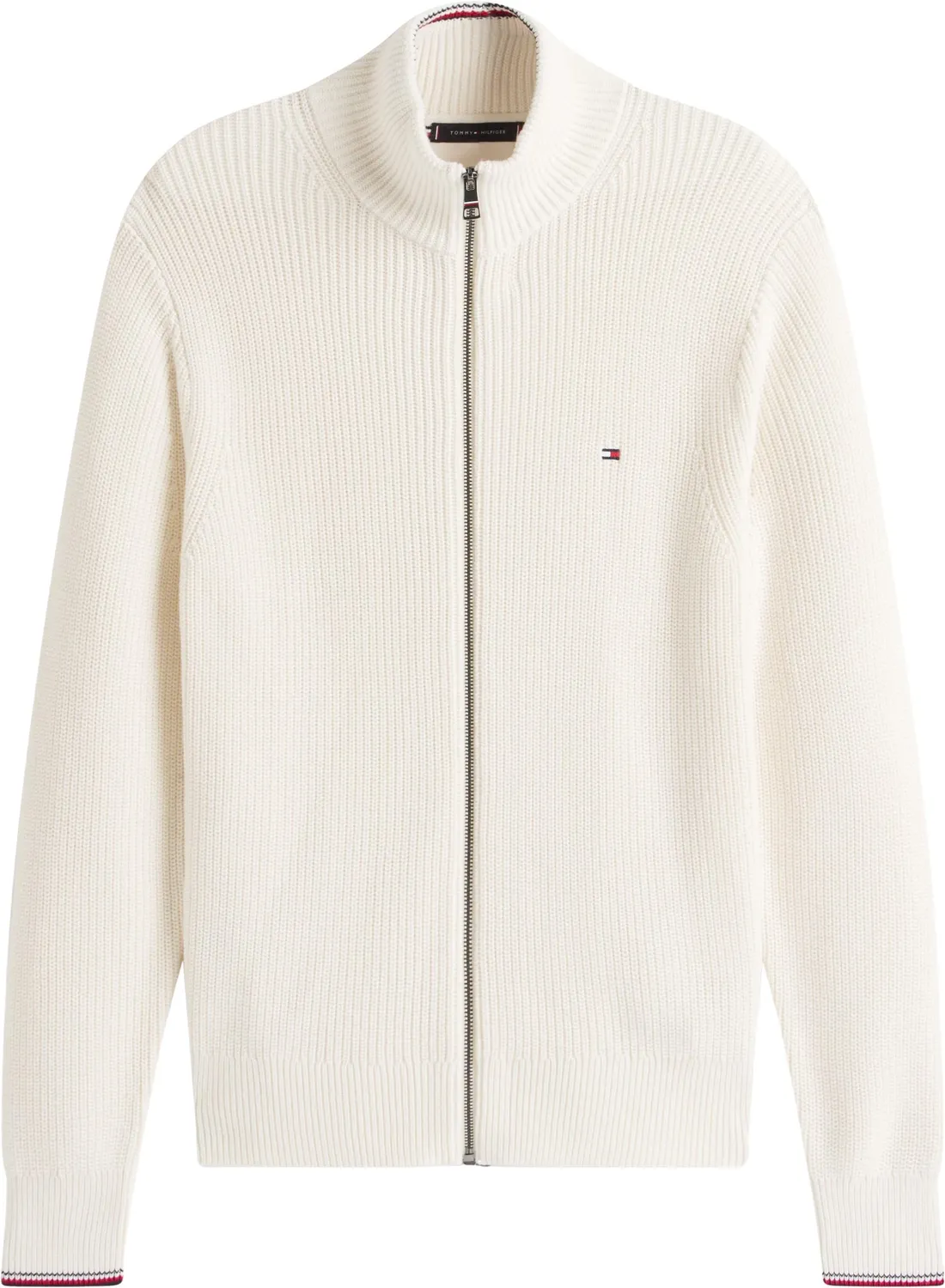 Tommy Hilfiger Rib Zip Through pullover uomo zip collo coreano