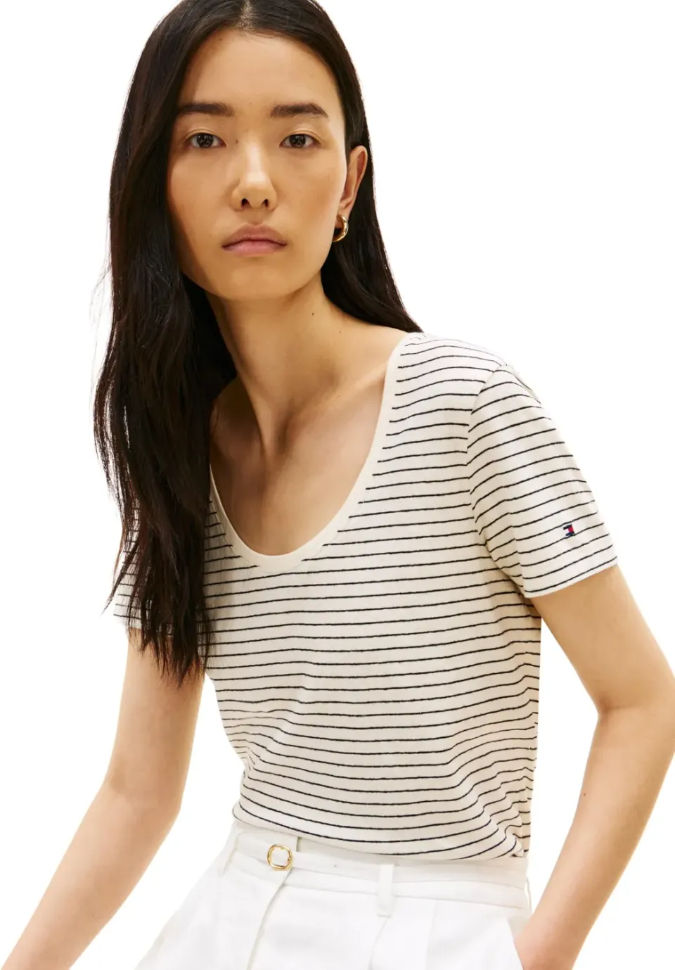 Tommy Hilfiger maglietta donna manica corta rosa soft rose