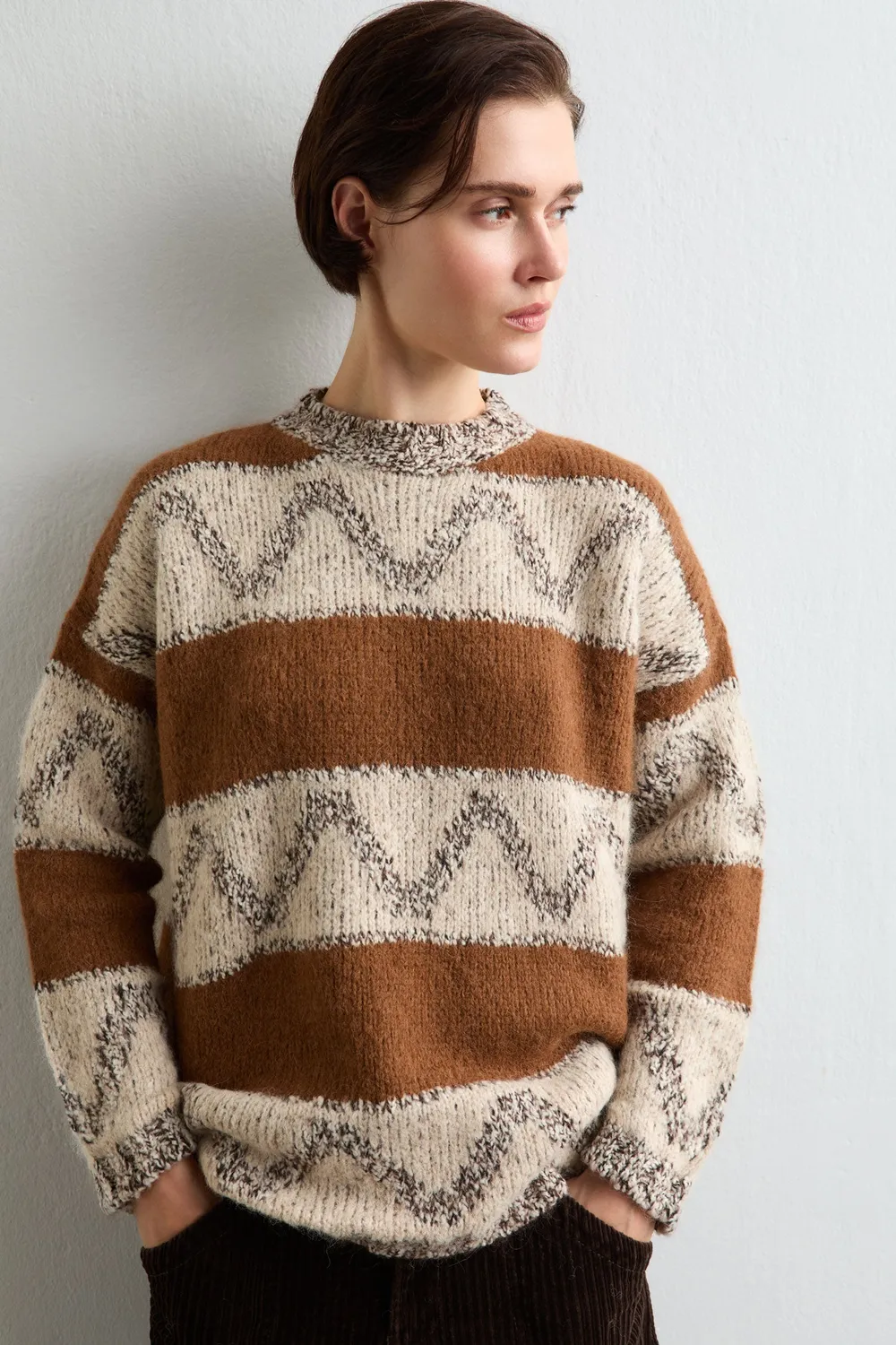 Massimo Alba Juliet maglione jacquard lana cookie