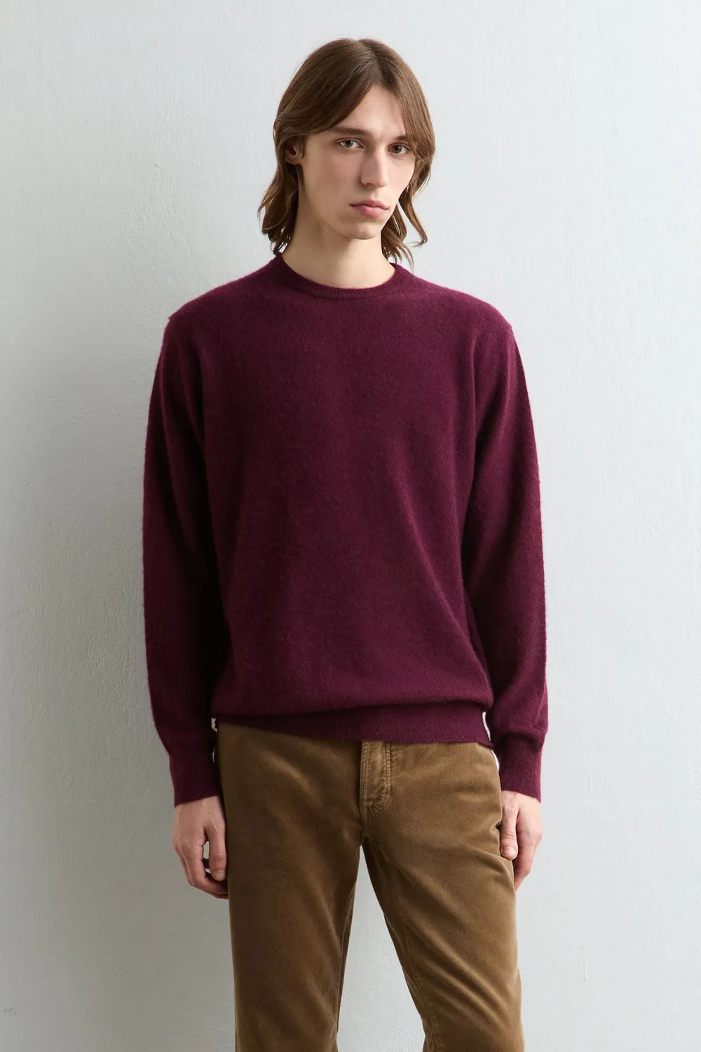 Massimo Alba Kane maglione uomo mosto cashmere