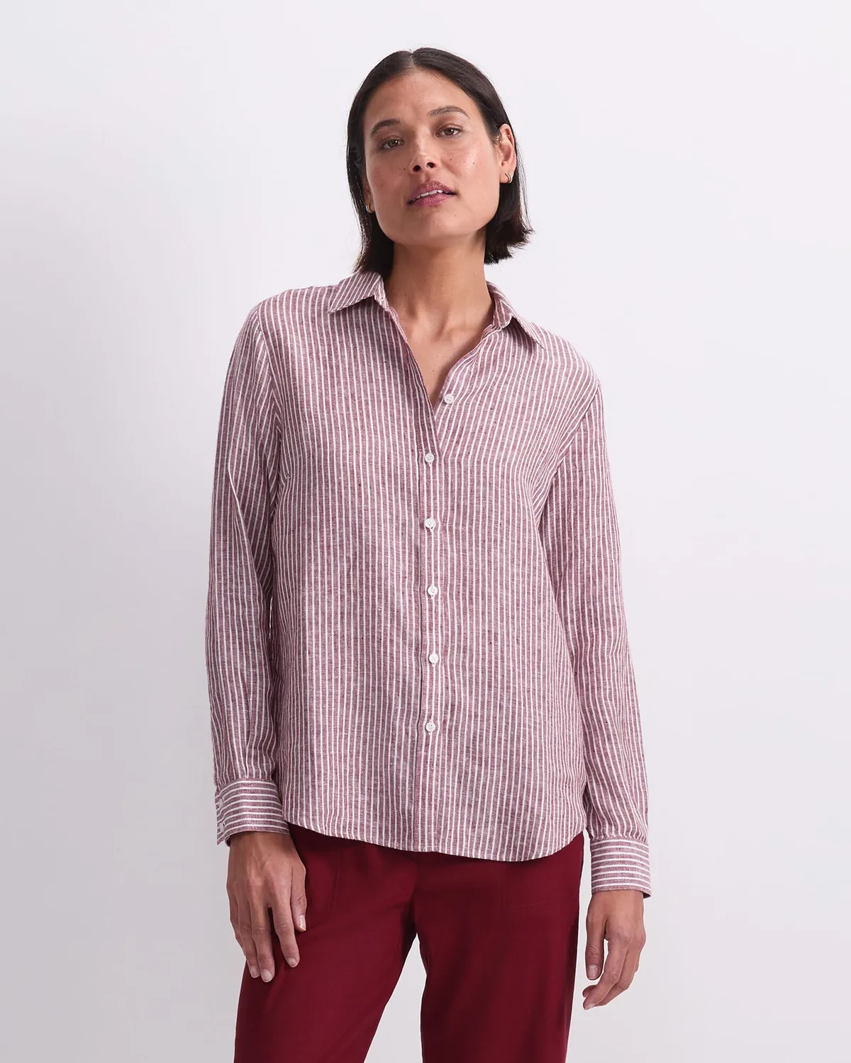 Sportscraft Dahlia Stripe camicia lino a righe